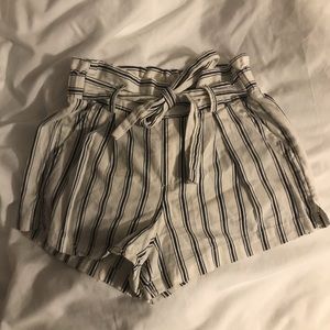 Striped Paperbag Shorts
